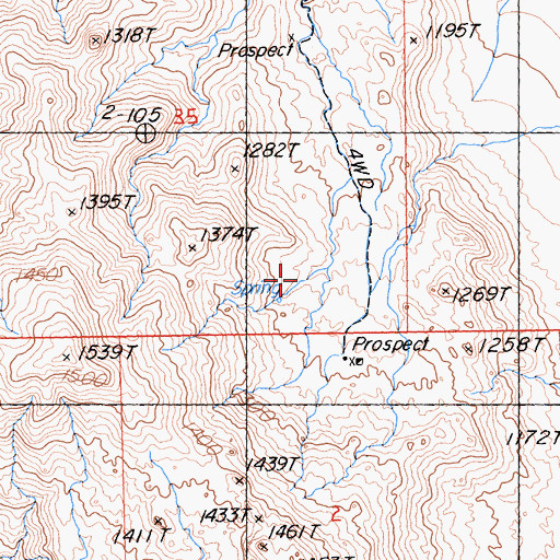 Topographic Map of Paramount Spring, CA