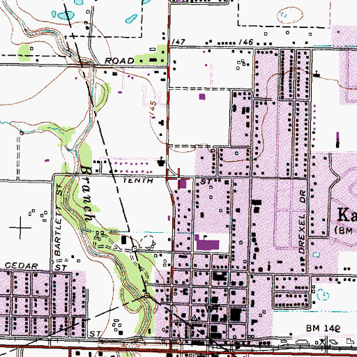 Topographic Map of Whispering Lakes, TX
