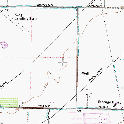 Topographic Map of Williamsburg Colony, TX