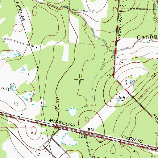 Topographic Map of Wimbledon Country, TX