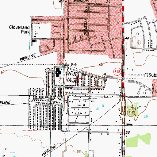 Topographic Map of Windwood, TX