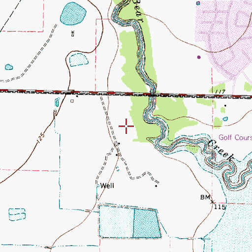 Topographic Map of Wood Fern, TX