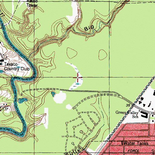 Topographic Map of Wood Forest, TX