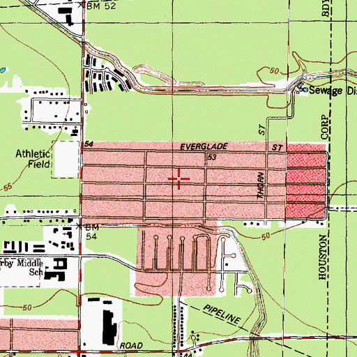 Topographic Map of Woodglen, TX