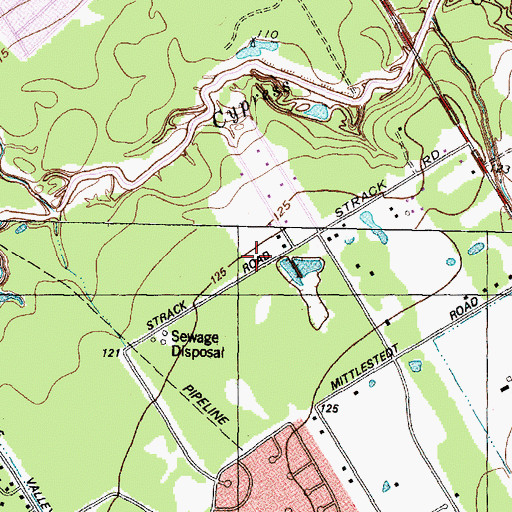 Topographic Map of Woods of Wimbledon, TX