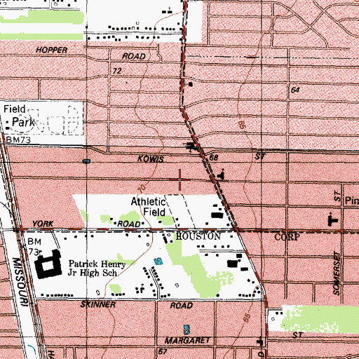 Topographic Map of Woodsdale, TX