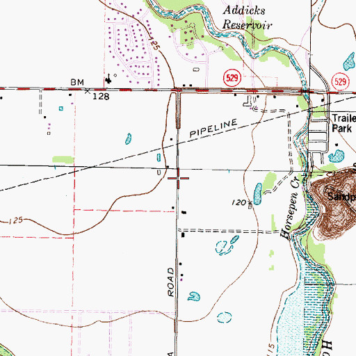 Topographic Map of Yorktown Colony, TX