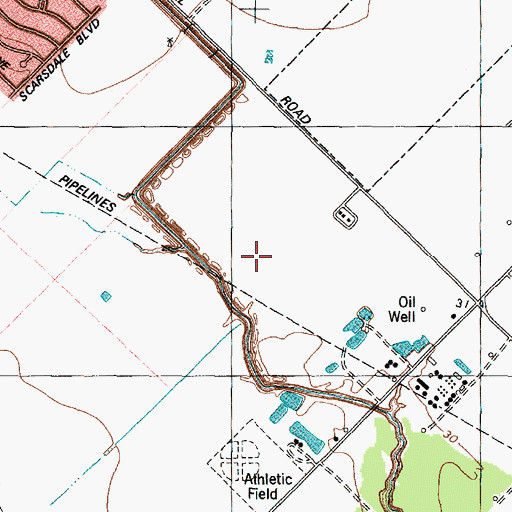 Topographic Map of Weber Elementary School, TX