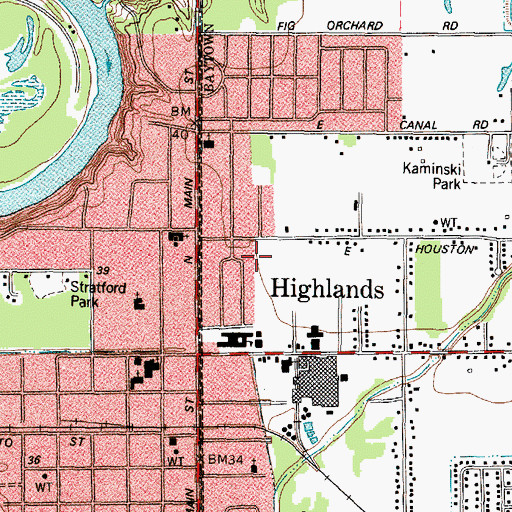 Topographic Map of Bonnie P Hopper Primary School, TX