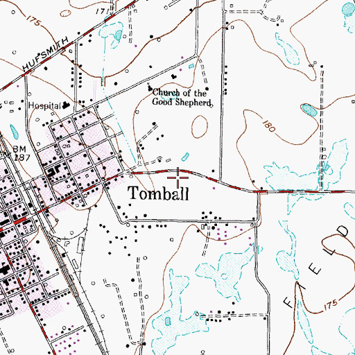 Topographic Map of Concordia Lutheran High School, TX