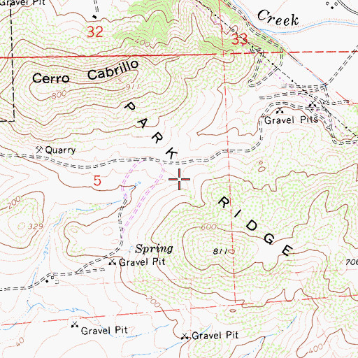 Topographic Map of Park Ridge, CA