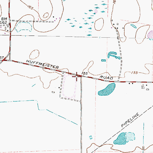 Topographic Map of Goodson Middle School, TX