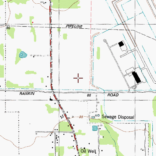 Topographic Map of Houston Police Academy, TX