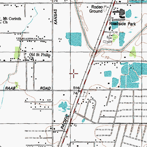 Topographic Map of L B Goodman Elementary School, TX