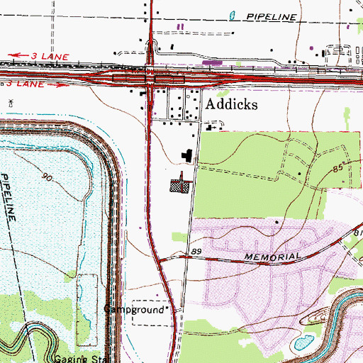 Topographic Map of Maurice Wolfe Elementary School, TX