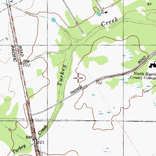 Topographic Map of Nimitz Ninth Grade School, TX