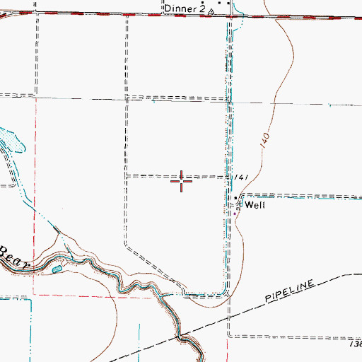 Topographic Map of Settlers Village, TX