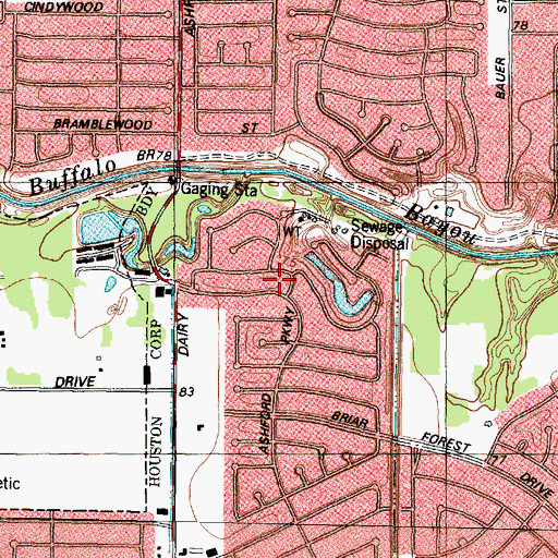 Topographic Map of Shepherd Trace, TX