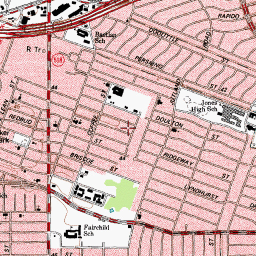 Topographic Map of Smallwood Terrace, TX