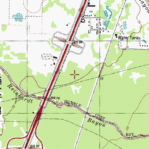 Topographic Map of Spears Village, TX