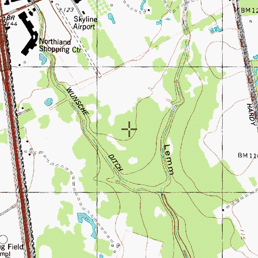 Topographic Map of Spring Lakes, TX