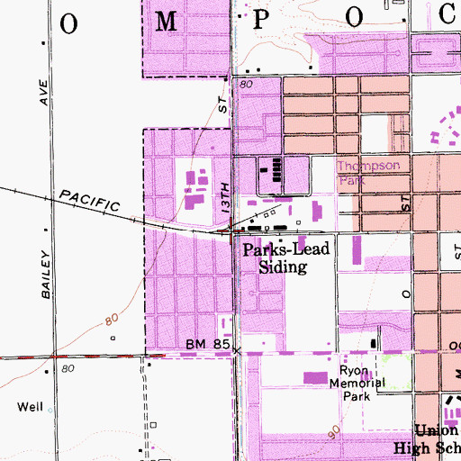 Topographic Map of Parks-Lead Siding, CA