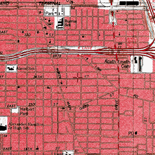 Topographic Map of Stone Heights, TX