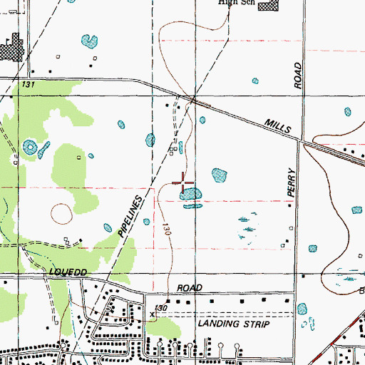 Topographic Map of Tallowwood, TX