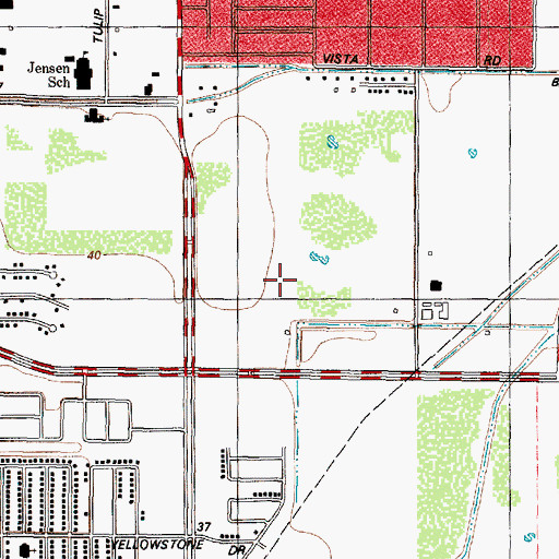 Topographic Map of Vita Villas, TX