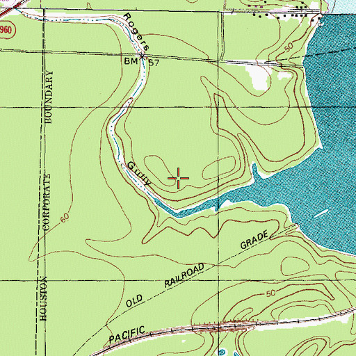 Topographic Map of Walden on Lake Houston, TX