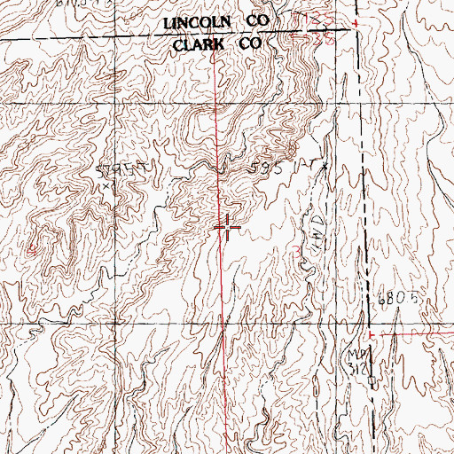 Topographic Map of Mesquite Fire and Rescue Station 2, NV