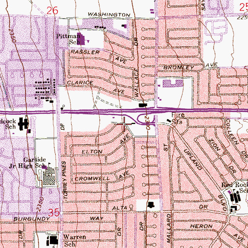 Topographic Map of Mirabelli Community Center, NV