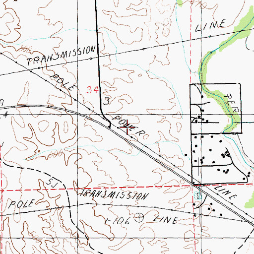 Topographic Map of Moapa Recreation Center, NV