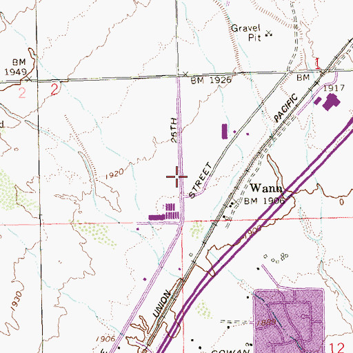 Topographic Map of North Las Vegas Fire Department Station 52, NV