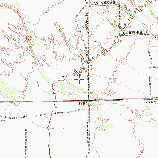 Topographic Map of North Las Vegas Fire Department Station 55, NV