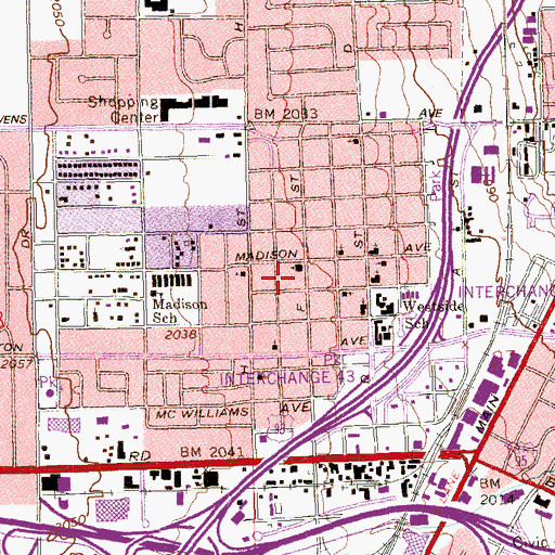 Topographic Map of Pentecostal Temple Church of God in Christ Childrens Center, NV