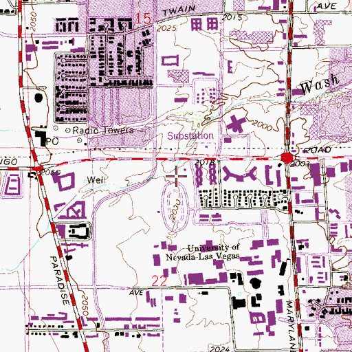 Topographic Map of Rebel Recycling Center, NV