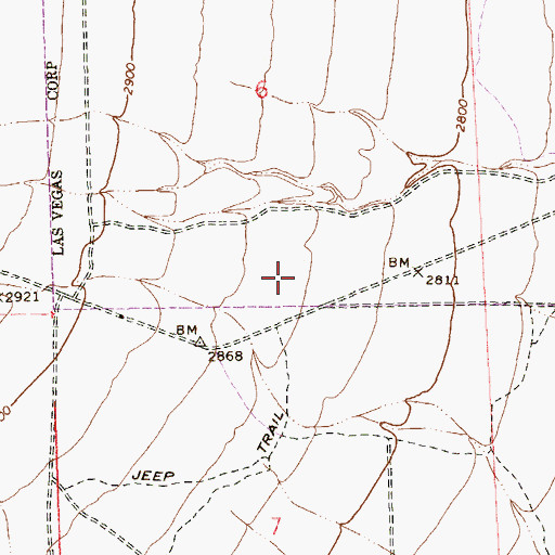 Topographic Map of Sahara West Library and Fine Arts Museum, NV