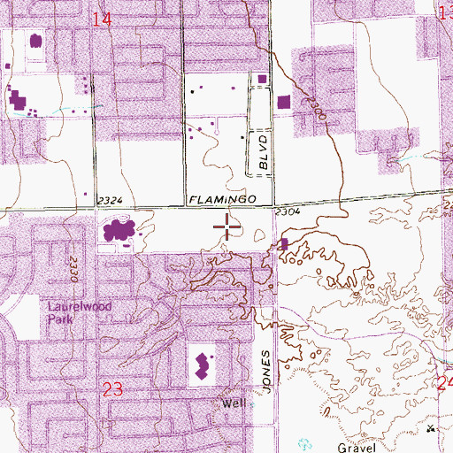 Topographic Map of Spring Valley Senior Center, NV