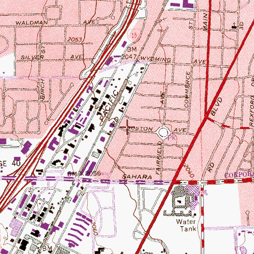 Topographic Map of Stupak Community Center, NV