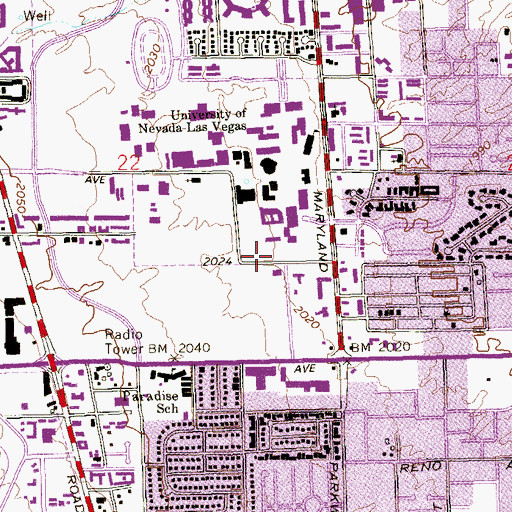 Topographic Map of Tonopah Residence Complex, NV