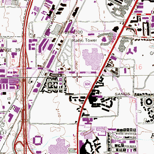 Topographic Map of Treasure Island Hotel and Casino, NV
