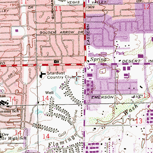 Topographic Map of A Little Chapel in the Garden, NV