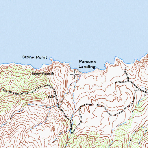 Topographic Map of Parsons Landing, CA
