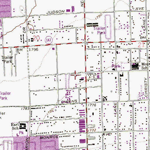 Topographic Map of Apostolic Assembly Church, NV