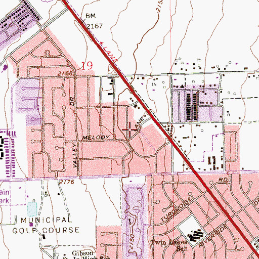 Topographic Map of Assembly Bible Church, NV