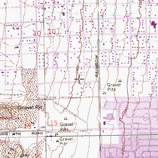 Topographic Map of Bahai Faith of Clark, NV