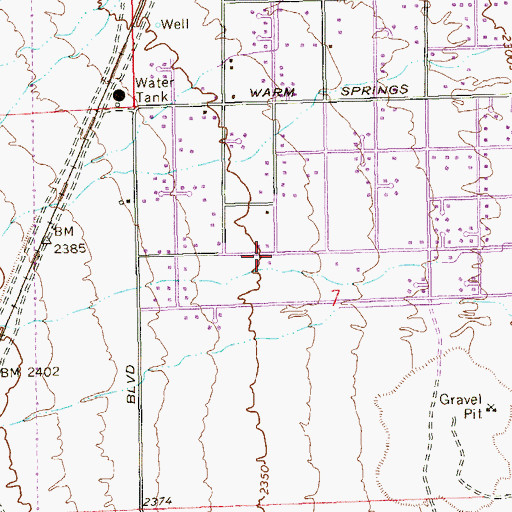 Topographic Map of Calvary Chapel of Sonrise, NV