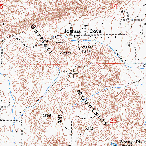 Topographic Map of Partlett Mountains, CA