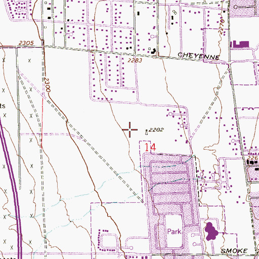 Topographic Map of Calvary Community Assembly Church, NV